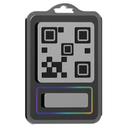 QRコードバッジ  3D Icon