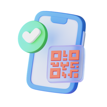 QR 코드  3D Icon