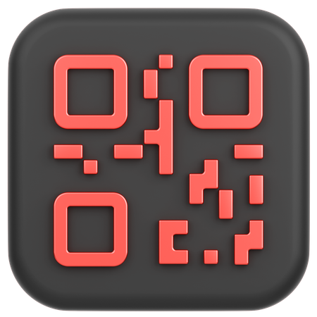 QR 코드  3D Icon