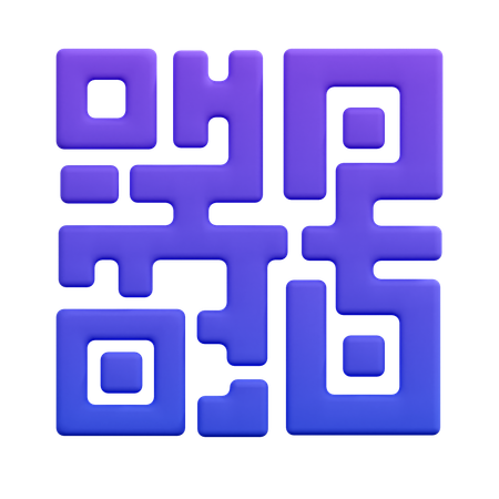 QR 코드  3D Icon