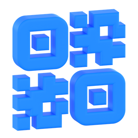QR 코드  3D Icon
