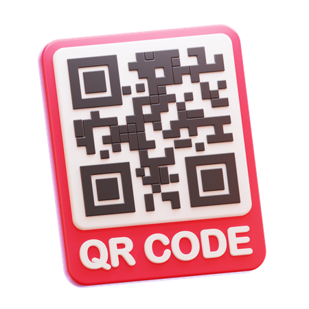 QR코드 결제  3D Icon