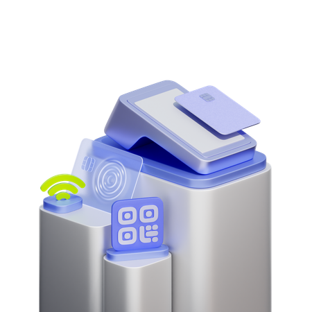 QR and Contactless Checkout  3D Icon