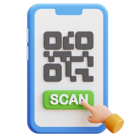 QR 코드  3D Icon