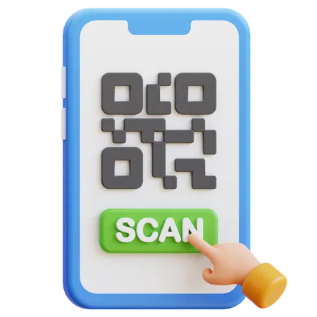 QR 코드  3D Icon