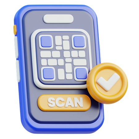 QR 코드  3D Icon