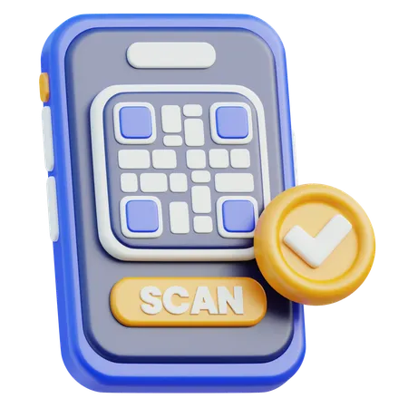 QR 코드  3D Icon