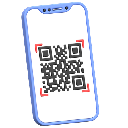 QR 코드  3D Icon