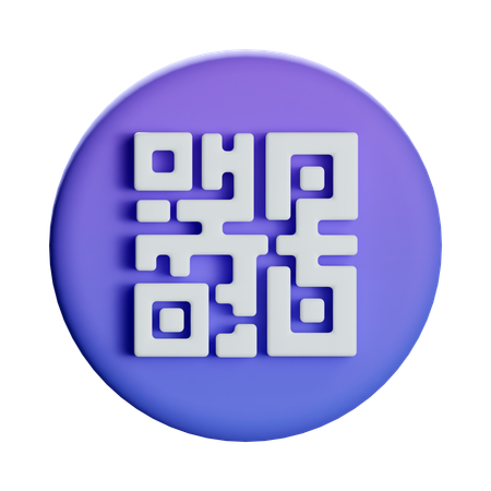 QR 코드  3D Icon
