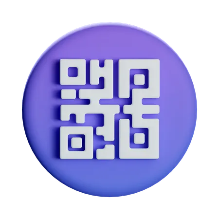 QR 코드  3D Icon