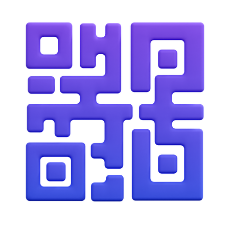 QR 코드  3D Icon