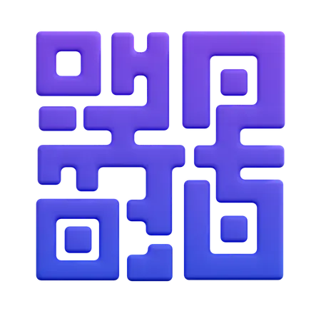 QR 코드  3D Icon