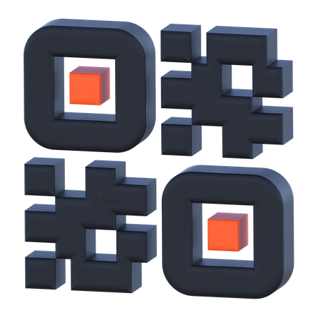 Code QR  3D Icon