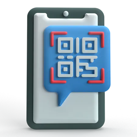 QR Code  3D Icon