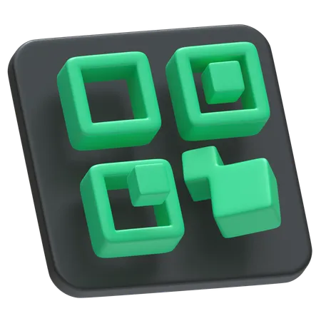 QR 코드  3D Icon
