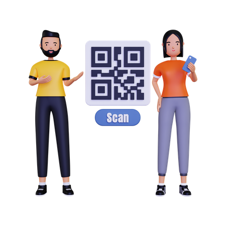 QR-Code-Bereitstellung  3D Icon