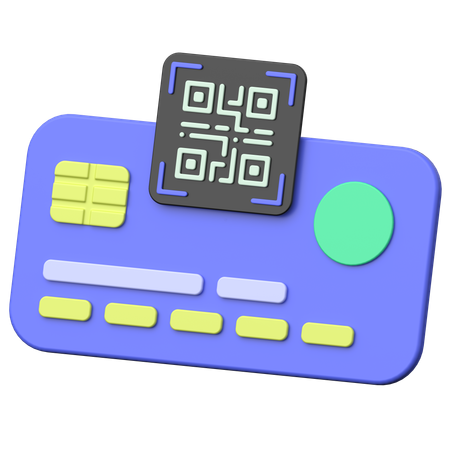 Qr Code Card  3D Icon