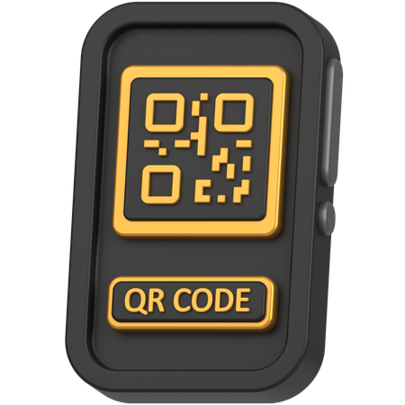 Code QR mobile  3D Icon