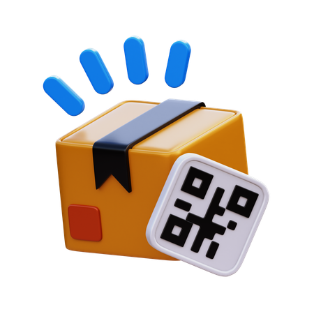 QR Code Package  3D Icon