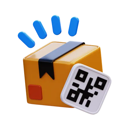 QR Code Package  3D Icon