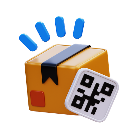 QR Code Package  3D Icon