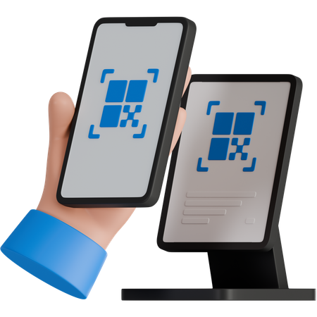 Pagamento por código QR  3D Icon