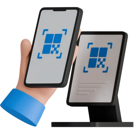 Pagamento por código QR  3D Icon