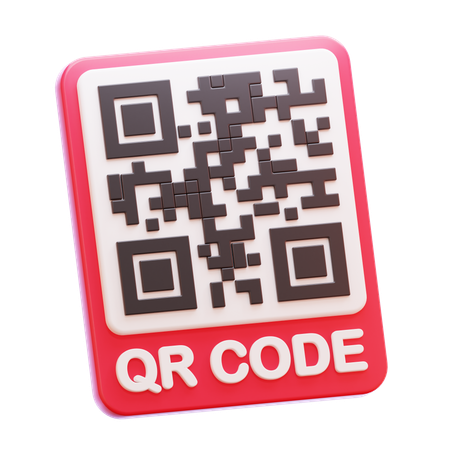 Pagamento por código QR  3D Icon