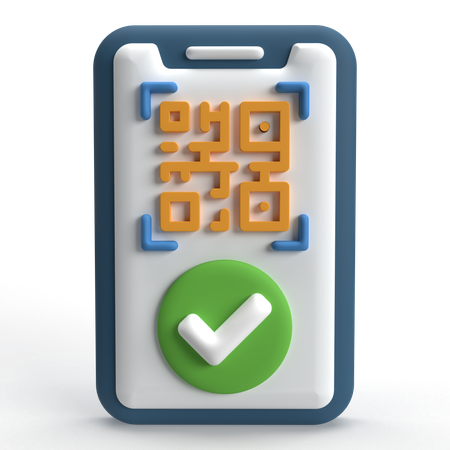 Pagamento por código QR  3D Icon