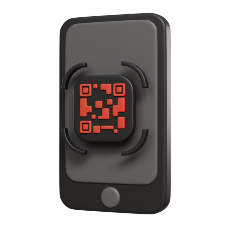 Paiement par code QR  3D Icon