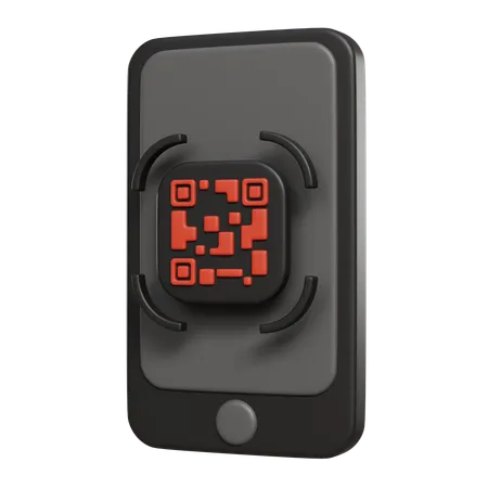 Paiement par code QR  3D Icon