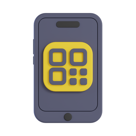 Paiement par code QR  3D Icon