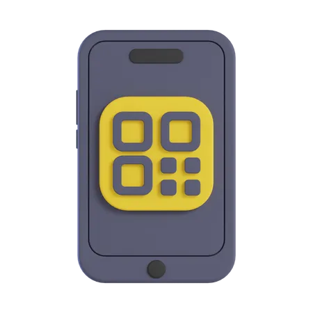 Paiement par code QR  3D Icon