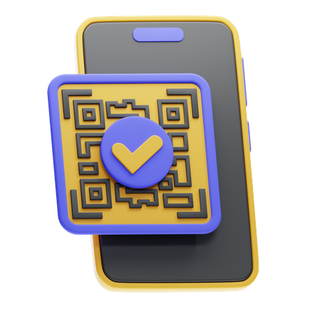 QR Code Pay  3D Icon