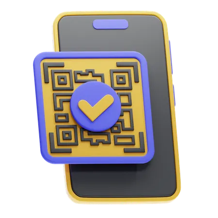 QR Code Pay  3D Icon