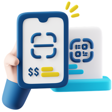 QR Code Payment  3D Icon