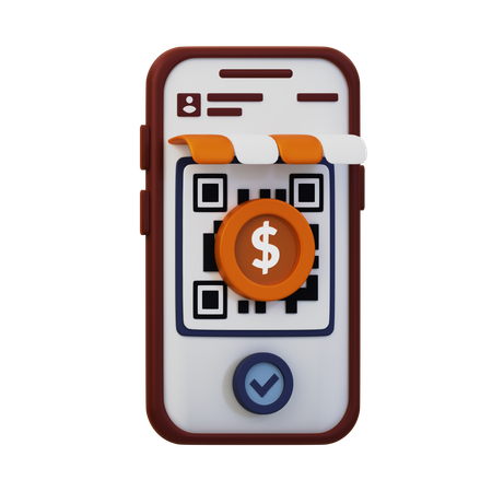 QR code payment  3D Icon