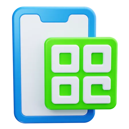 QR코드 결제  3D Icon