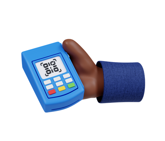 QR코드 결제  3D Icon