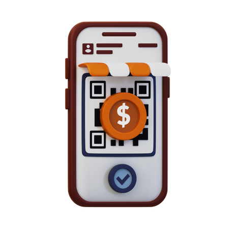 QR code payment  3D Icon