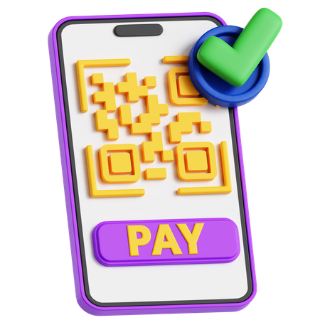 Qr Code Payment  3D Icon