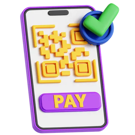 Qr Code Payment  3D Icon