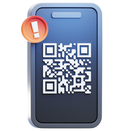 QR Code Scam  3D Icon
