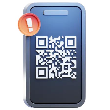 QR Code Scam  3D Icon