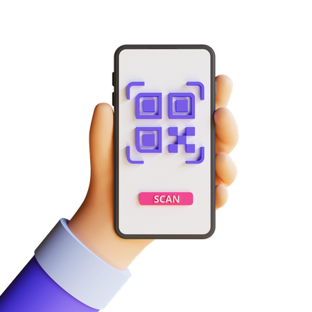 Qr Code Scan  3D Illustration