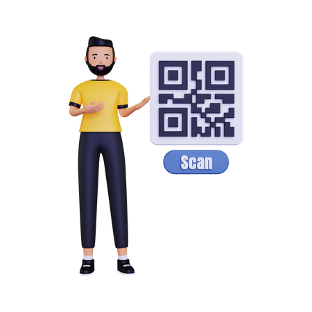 QR code Scan 3D Illustration