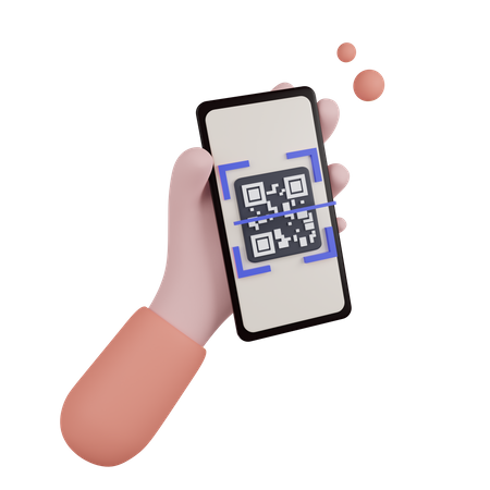 Zahlung per QR-Code  3D Icon