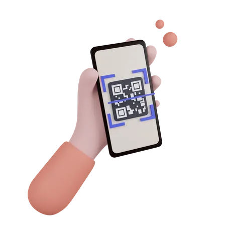 Zahlung per QR-Code  3D Icon