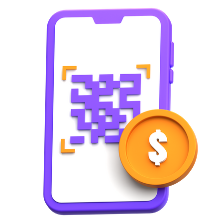 QR Payment  3D Icon