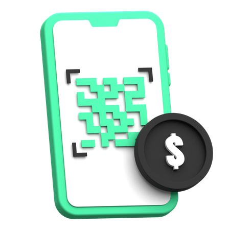 QR Payment  3D Icon